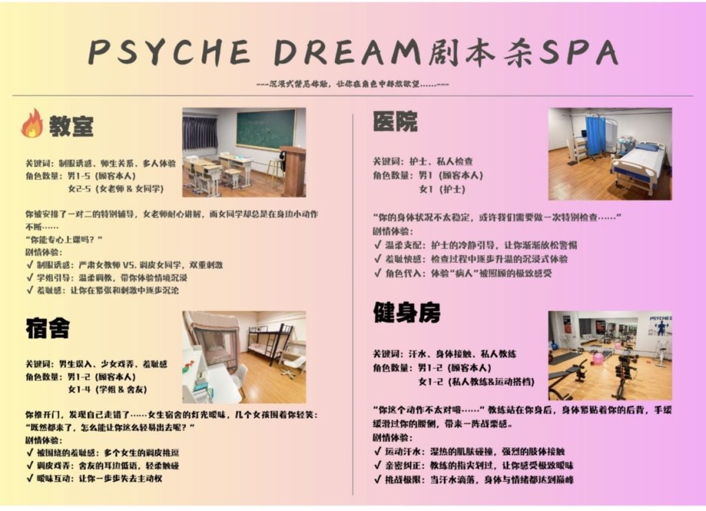 泰国曼谷男士剧本杀PSYCHE DREAM SPA